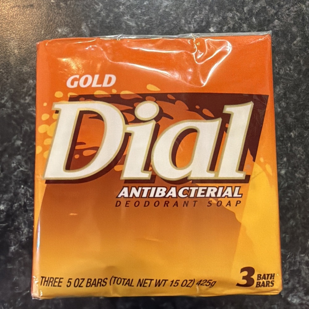 Gold Dial Antibacterial Deodorant Bar Soap 1998 New Old Stock 3 Bars